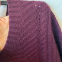 DKNY  Pullover chunky cable knit sweater purple size small Photo 3