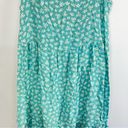 Aeropostale NWT Retro Floral Spaghetti Strap Ruffle Mini Teal Dress Size Small Photo 2