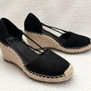 Eileen Fisher  Black Suede Yasmin Closed Toe Espadrille Platform Wedge 6.5 NWOB Photo 4