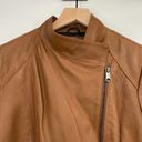 Marc New York Andrew  Leather Moto Jacket Chic Felix Whiskey Brown Womens Large Photo 4