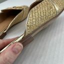 ALDO  Sylvie Natural Raffia Gold Basketweave Square Toe Slip On Mules Size 7.5 Photo 10