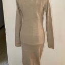 All in Favor NWT  gathered front cutout long sleeve ribbed midi dress M Photo 2