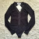 ZARA x Narciso Rodriguez Bodysuit Top Stitched Long Sleeve Black XS NWT New Photo 2