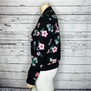 Lane Bryant  Size 14/16 Black - Floral Print Zip Front Bomber Jacket Photo 2