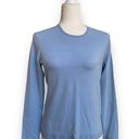 Brooks Brothers  Women Size M Lightweight Blue Merino Wool Crew Neck Sweater Photo 0