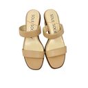 Sole Society  New Lunespa Jute Wrapped Block Heel Sandals Neutral Tan Size 9 Photo 1