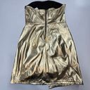 by the way. Skylar Faux Leather Dress in Gold Metal Photo 11