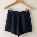 ZARA Black High Waisted Satin Effect Trouser Shorts Size Medium Photo 0