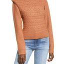 BLANK NYC NWT  Horizontal Cable Crewneck Sweater in Cry Me a River/Rust Size Large Photo 0