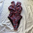 Beachsissi  New Leaf Print Criss Cross One Piece Flattering Slimming Swim Suit XL Photo 2