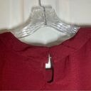 Modcloth  Maroon Peter Pan Collar Short Sleeve Blouse M Photo 7