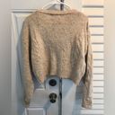 Listicle  sweater set beige floral embroidered cropped cardigan and tank Photo 2