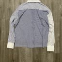 DKNY Bottom Down Blue And White Stripe Shirt  Photo 2