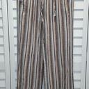 Rewind Linen blend striped pants front tie stretchy bunched waist size medium Photo 1