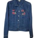 Christopher & Banks  Cross Stitch Denim Jacket S Photo 0