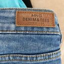 Mango Denim & Tees Blue Denim Cut Off Cuffed Shorts with Frayed Hem Size 6 Photo 9