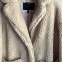 BCBGMAXAZRIA Willow Faux Fur Shearling Coat Ivory Photo 4