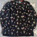 Modcloth  Accentuated Ease Black Floral Print Top Photo 2