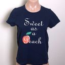 Draper James  Sweet As A Peach Graphic T-shirt Navy Photo 1