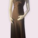 Calvin Klein Brown Satin Gown Dress Maxi 4 Photo 0