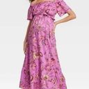 Target  Ingrid And Isabel Flower Orchid/ Purple/Magenta Maternity Dress Size XL Photo 0