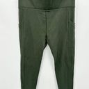 Lou & grey  Leggings Women LARGE NWT Dark Green Ponte Pocket Pull On Stretch Photo 0