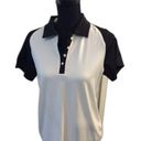 Cutter and Buck Annika  graphic design golf polo Medium M women's partial button Photo 0