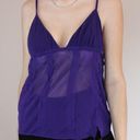 Free People Babydoll Sheer Silk Lingerie Cami Tank Top Photo 3