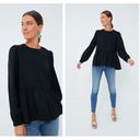 Tuckernuck  Pomander Place Carlota Peplum Blouse Black Size XS Photo 1