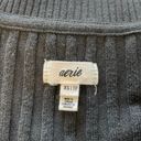 Aerie Cropped Grey Button up Sweater Photo 2