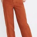 Madewell  Slim Emmett Wide Leg Crop Pants Orange High Rise Stretch Womens Size 26 Photo 0