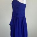 Ralph Lauren  Women's Cocktail Dress Size 6 Purple Chiffon Strapless Mini A-Line Photo 5