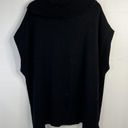 Chico's Chico’s Size 3 XL 16 Nina Cowl Neck Sweater Cotton Blend Black Sleeveless Poncho Photo 5