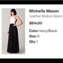 Michelle Mason  Leather Bodice Gown Photo 1