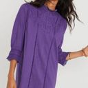 Farm Rio  x Anthropologie Dasha Purple Embroidered Crochet Tunic Dress XSP Photo 10