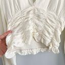 Petal and Pup  | NWT | Ivory Shirred Ruched V-Neck Blouse | Cotton | Sz 6 Photo 1