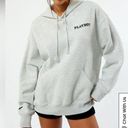 Playboy  By PacSun Size Medium Grey Classic Oversized Hoodie Sweatshirt Photo 0