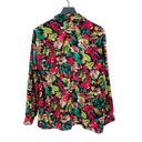 Bonworth Vintage  Colorful Tropical Rainforest Button Down Blouse Large Photo 4