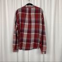 prAna  Red Plaid Percy Flannel Button Front Shirt Sz.L Photo 6