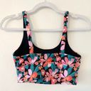 Beach Riot Leah Floral Longline Sports Bra in Fiery Plumeria Size Small Photo 2