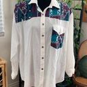 Krass&co Vintage 80s/90s Women’s Tap &  Western Aztec Cowgirl Button Down Shirt Photo 0