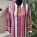Est. 1946  Women Multicolor Polyester Collared Long Sleeve Button Down Shirt 20W Photo 11