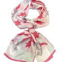 Oscar de la Renta Vintage  Pink Floral Silk Scarf Photo 0