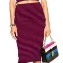 A.L.C. pink and black barbiecore striped knit XS pencil skirt Photo 1