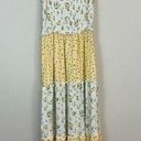 Bebop | Yellow and White Tiered Floral Maxi Dress Size Medium Photo 0