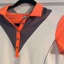 Callaway Golf  womens short sleeve polo Medium M gray neon orange white opti dri Photo 2