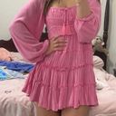 Chelsea & Violet Long Sleeve Ruffle Tiered Smocked Babydoll Mini Dress Photo 0