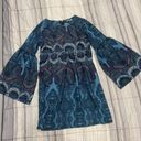 Vintage Blue  Bell Long Sleeve boho mini dress Photo 1