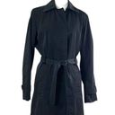 London Fog  Women’s Trench Coat Belted Jacket Classic Black Size Large Photo 0