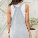 Pink Lily Grey Drawstring Short Overalls Photo 2